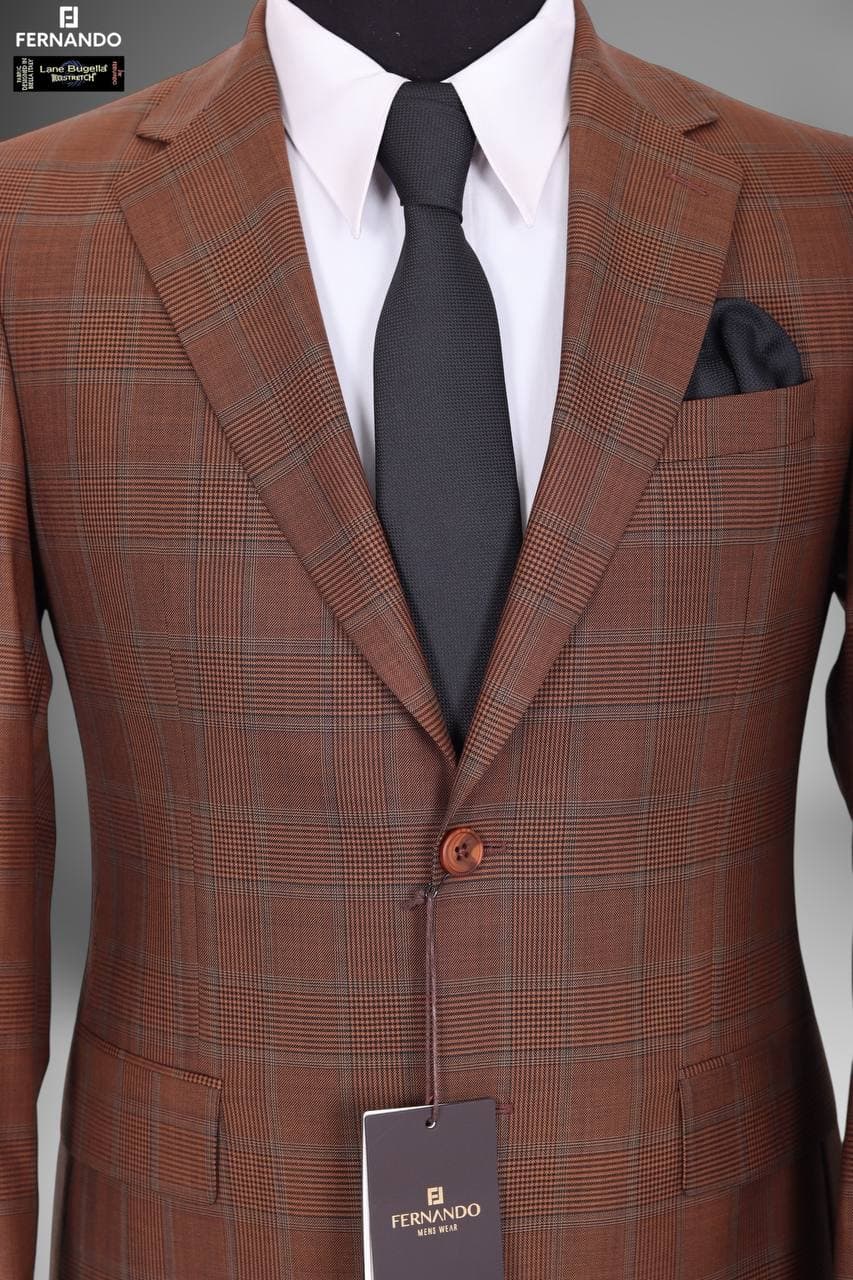 Veste à carreaux, pantalon uni - Image 1